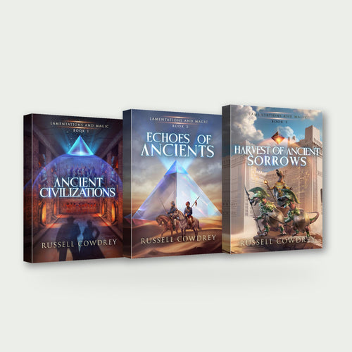 The Lamentations and Magic trilogy, three paperbacks